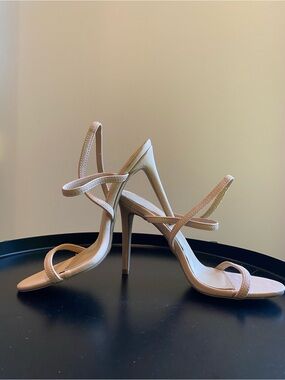 Women’s Nude Strappy High Heel Sandals